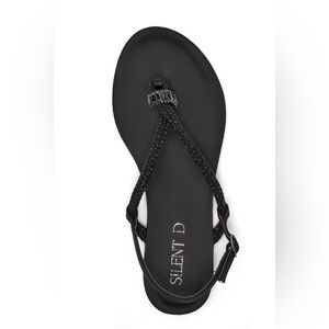 Silent D Black Braided Women's Sandals